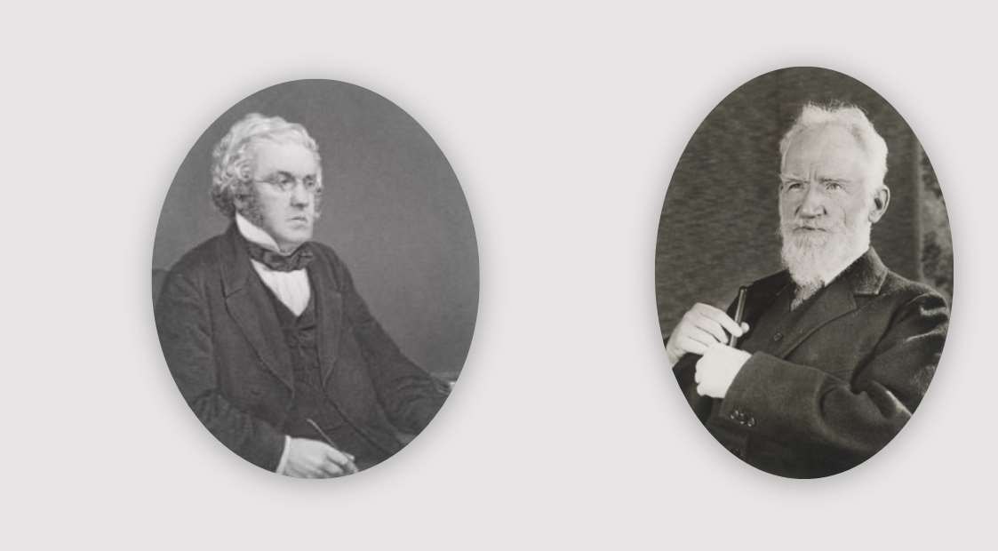 Thackeray and Shaw — famous patrons of the Eccles